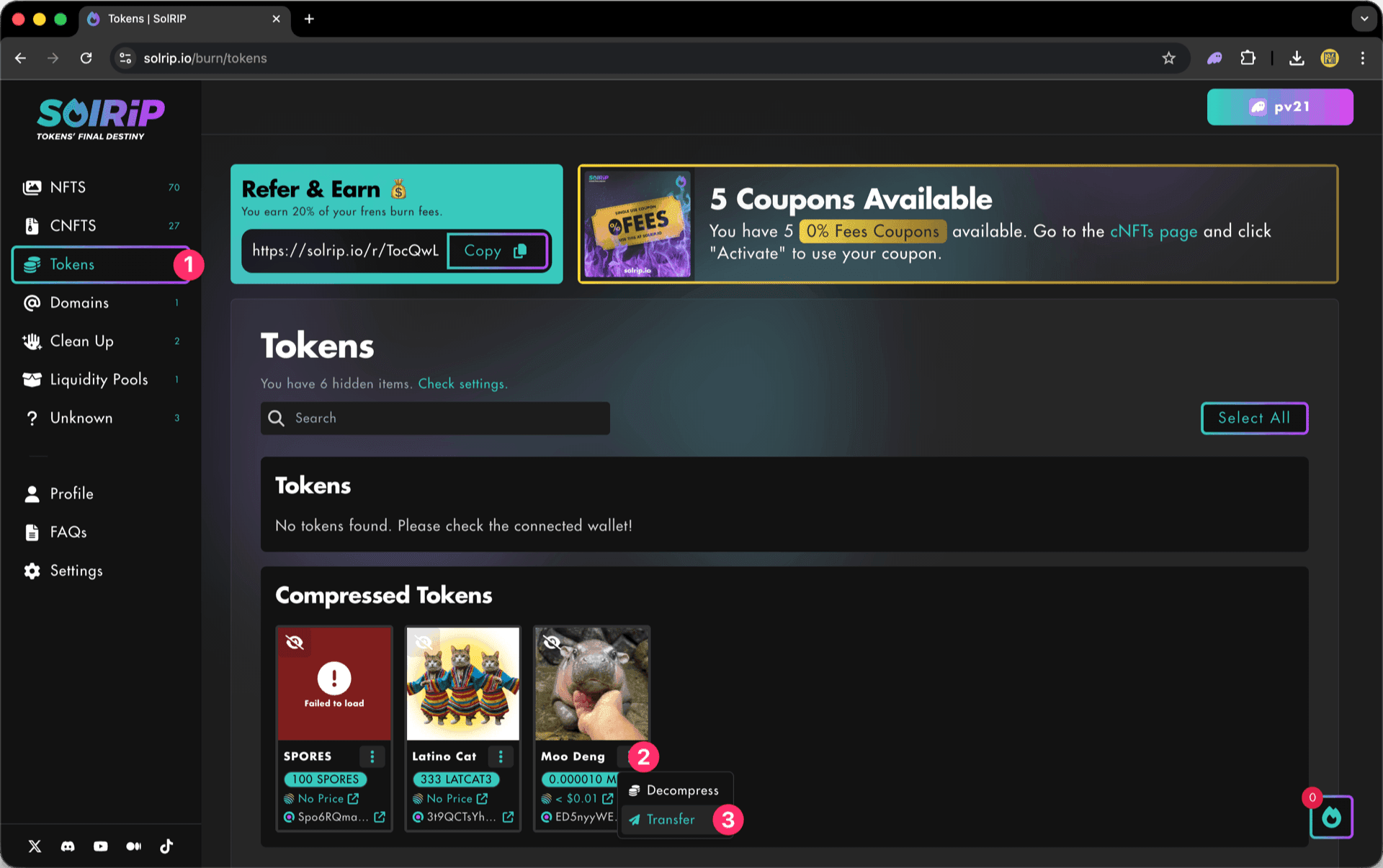 Transfer cTokens Step 1