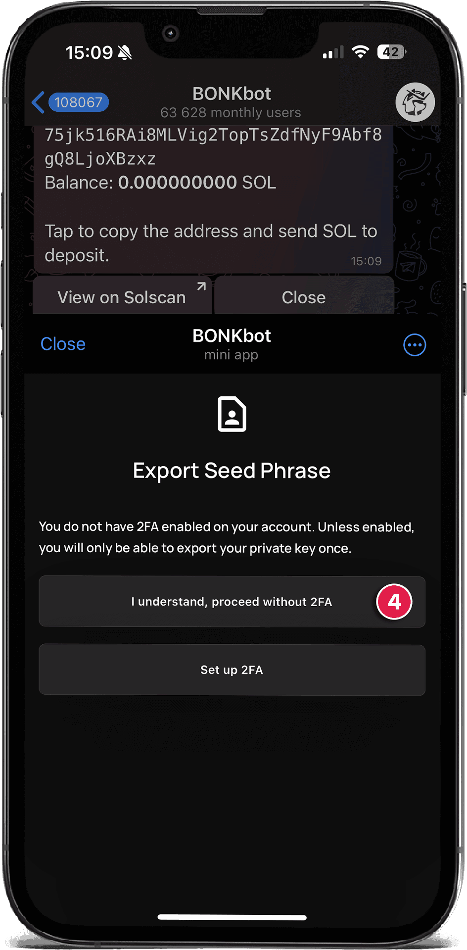 I understand, proceed without 2FA