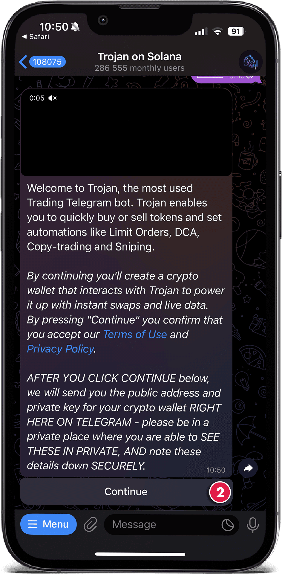 Click Continue