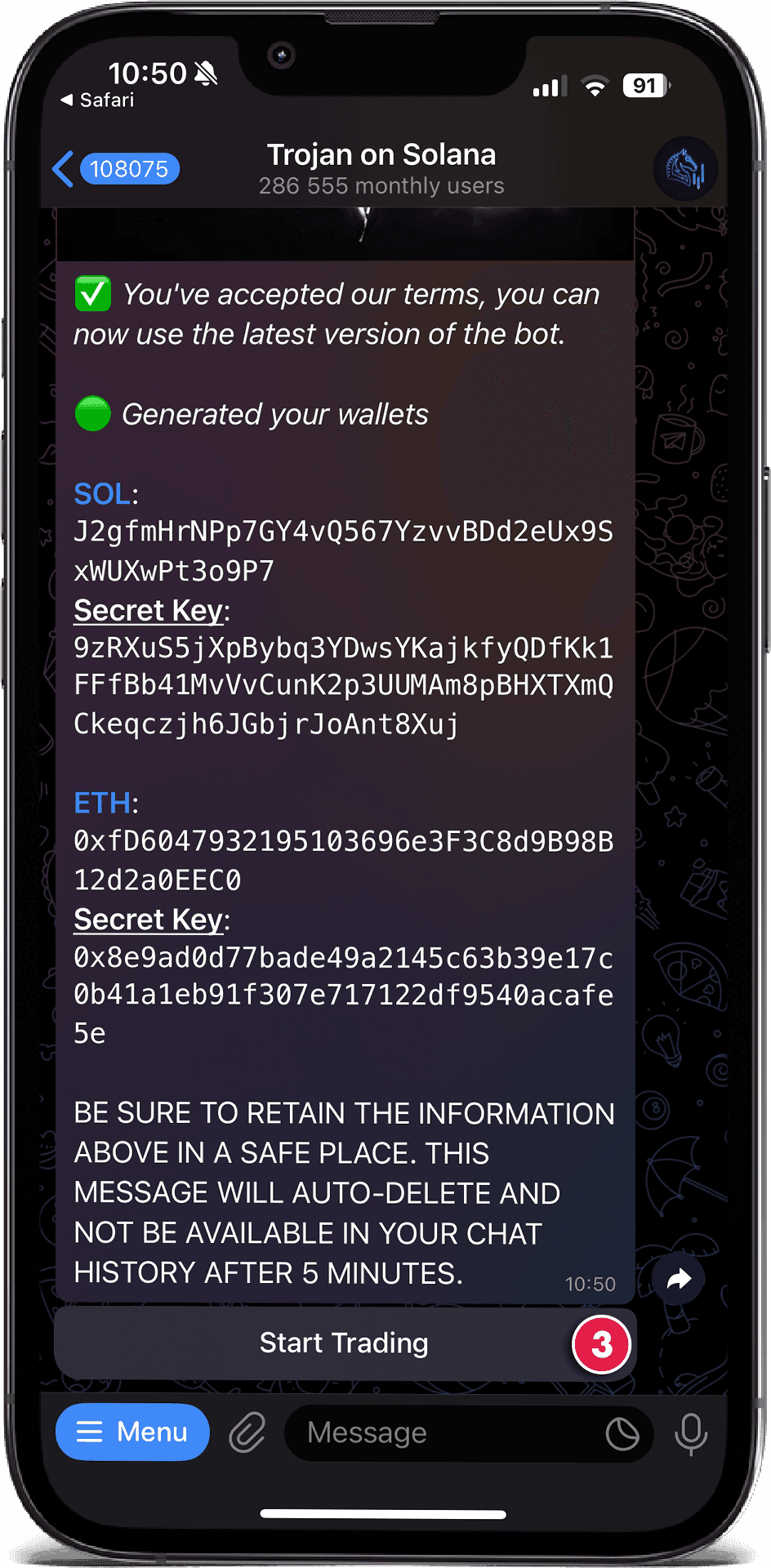Click Start Trading