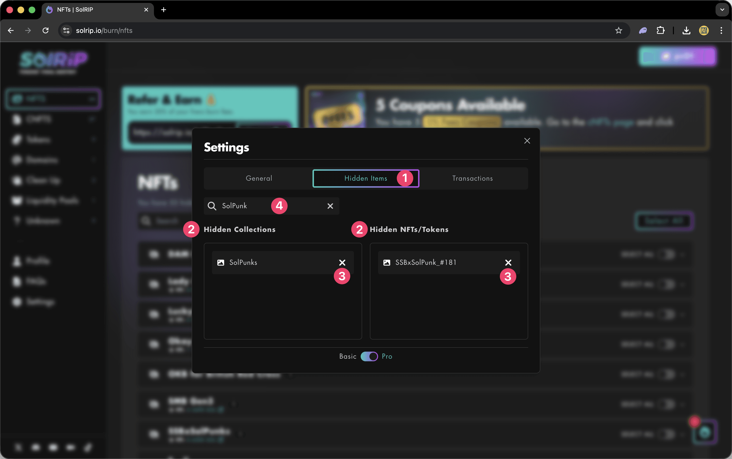 UnHide Items